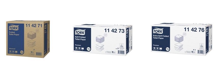Zmiana jakości produktów Tork Papier Toaletowy Folded w systemie T3